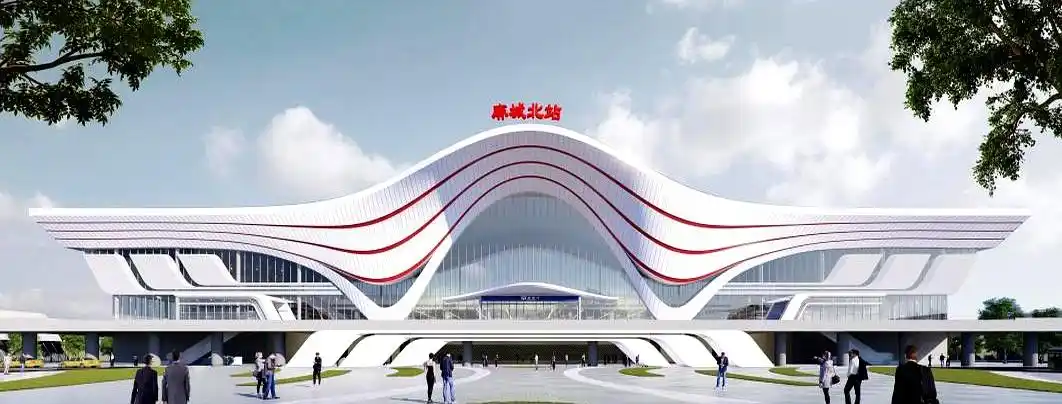 新麻城北站效果图／“杜鹃盛开”造型